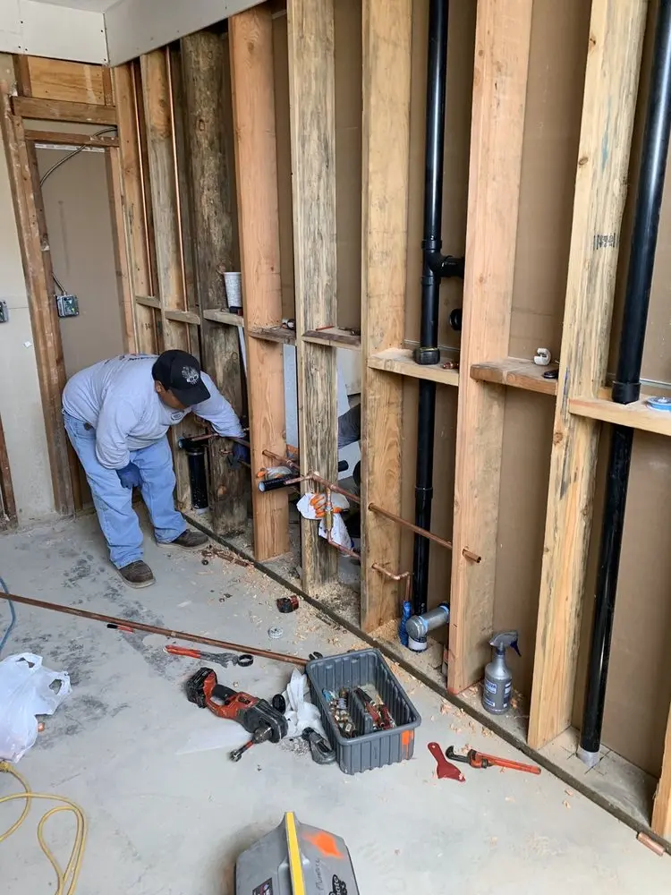 Commercial rough-in plumbing for Trenchless Sewer Repair in Camden